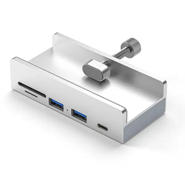 Aluminum USB Type C 3.0 Hub with Clamp Dock - Image 11
