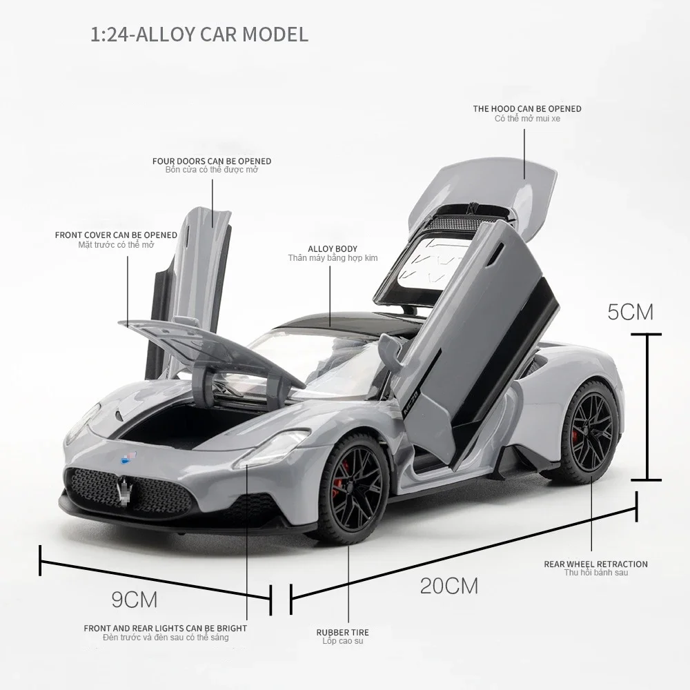 1:24 Maserati MC20 Alloy Model Car 3 1:24 Maserati MC20 Alloy Model Car - Image 3