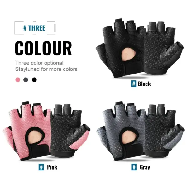 Breathable Women's Cycling Half Finger Gloves - Image 2