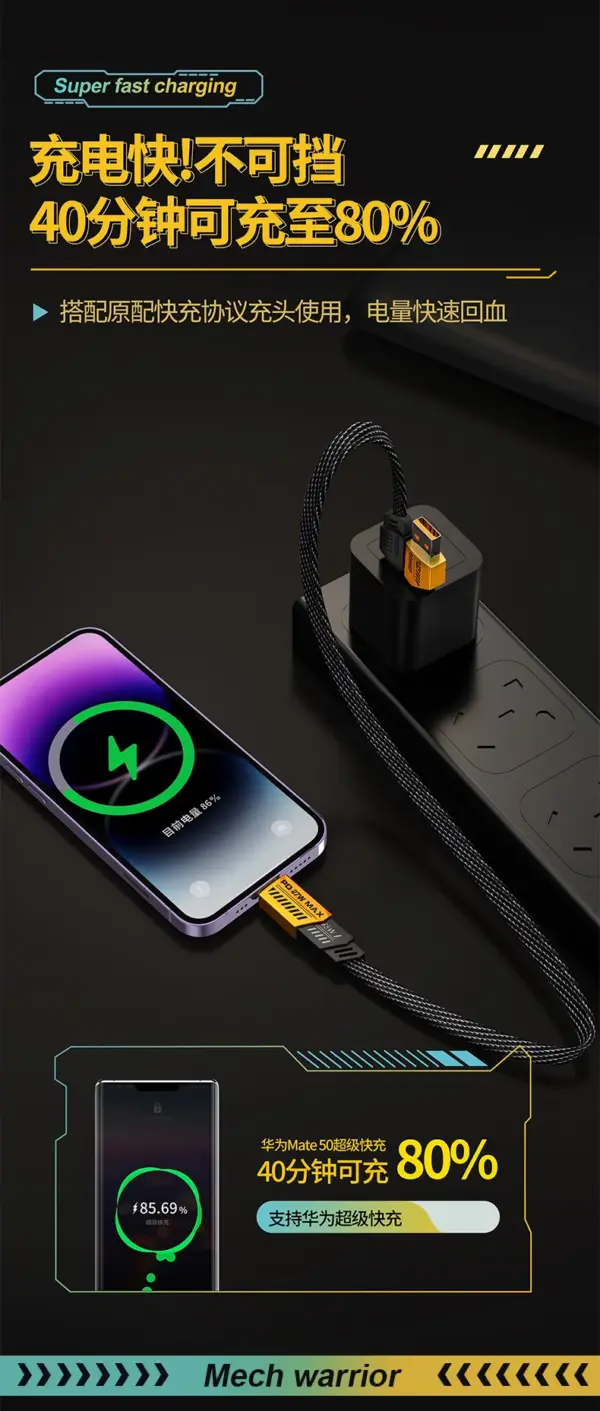 2024 Double-Typec 6A Fast Charging Data Cable - Image 4