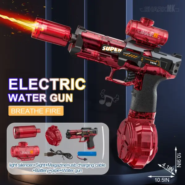 UZI Electric Water Gun with Lights - Image 7
