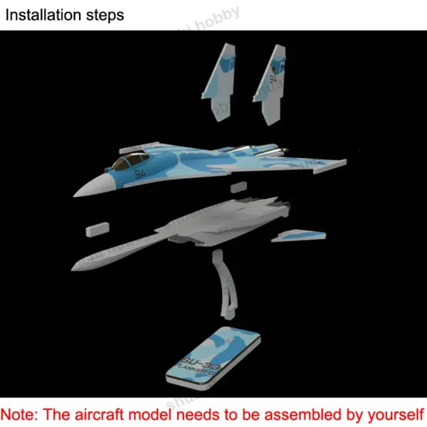 Su-33 Navy Blue Scale Model Kit for Adults - Image 6