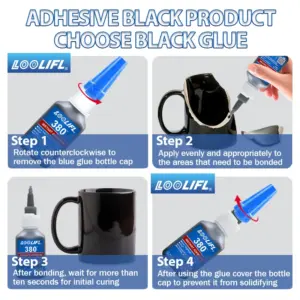 LOOLIFL 380 Black Super Strong Adhesive for Plastic and Metal 9 Sbe4b91f5b1f844fe839701f9624cc2ff9