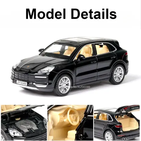 1:32 Scale Cayenne Turbo & 911 GT3 Car Models - Image 3