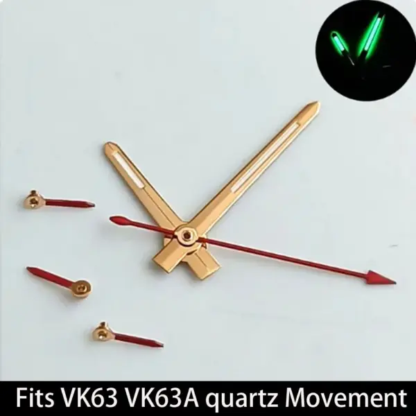 VK63 Watch Hand Set for VK63 Movement in Silver, Gold, Rose - Image 8
