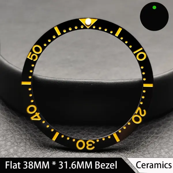 38mm Green Luminous Ceramic Watch Bezel Insert - Image 36