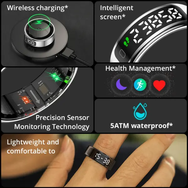 COLMI R12 Smart Ring with Display and Wireless Charging - Image 2