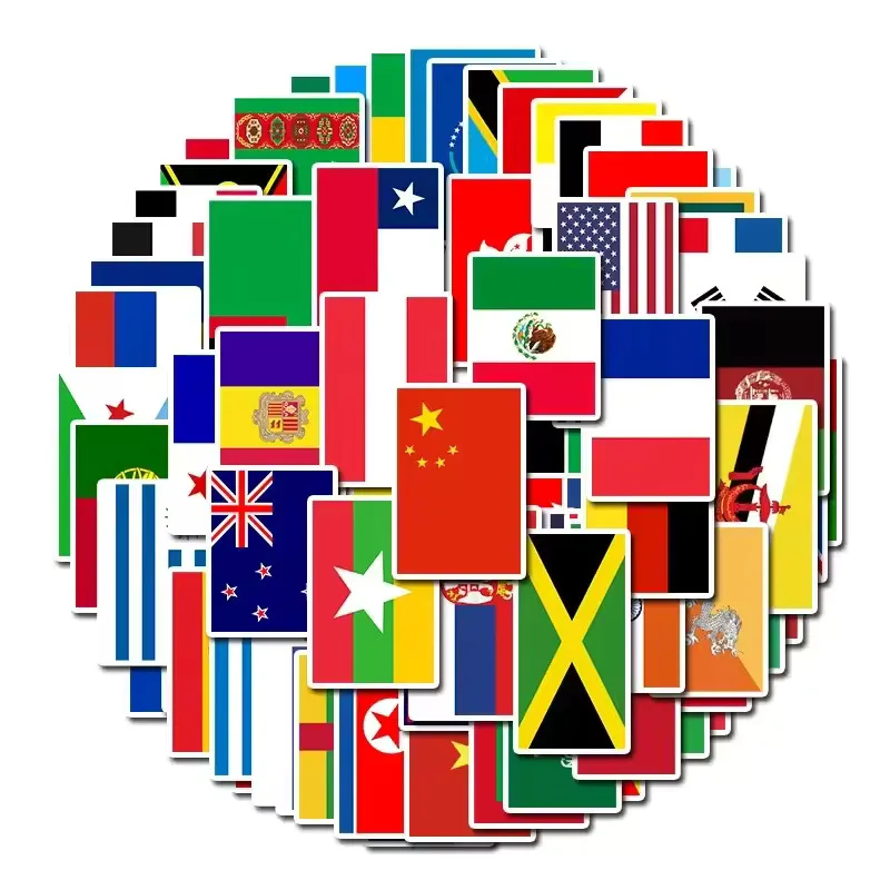 Flags Sticker Set for Indoor Outdoor Use 5 Flags Sticker Set for Indoor Outdoor Use - Image 5