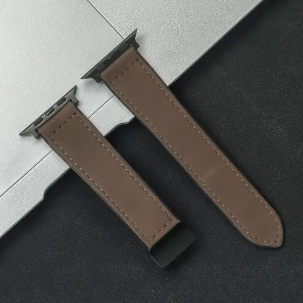 Silicone Leather Strap for Apple Watch 44mm/49mm - Image 20