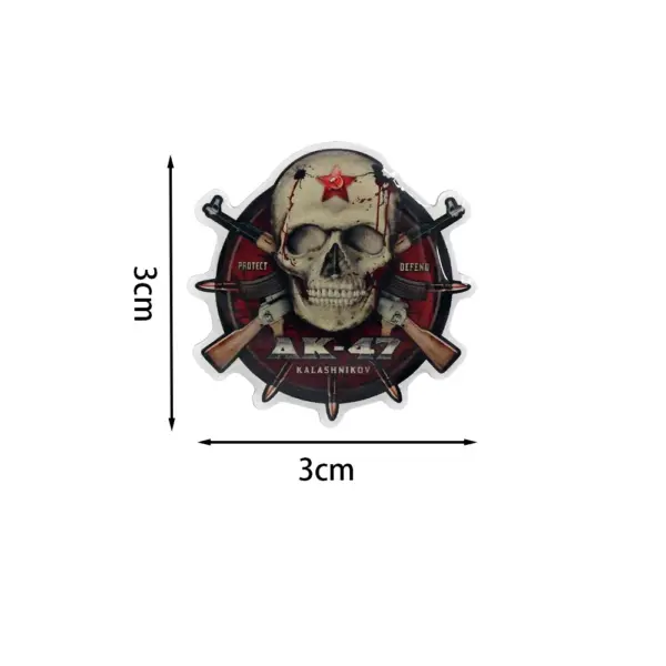 Red Pentagram Skull Brooch Metal Pin for Fashion Accessories - Image 3