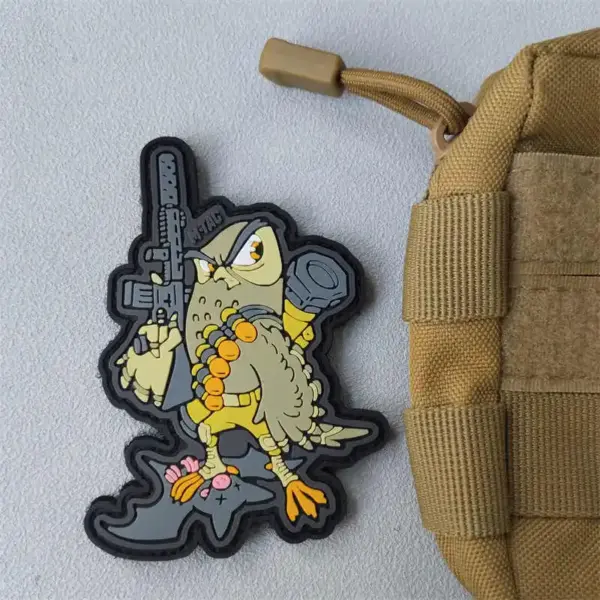 Owl Warrior 3D PVC Patch with Hook & Loop - Image 4