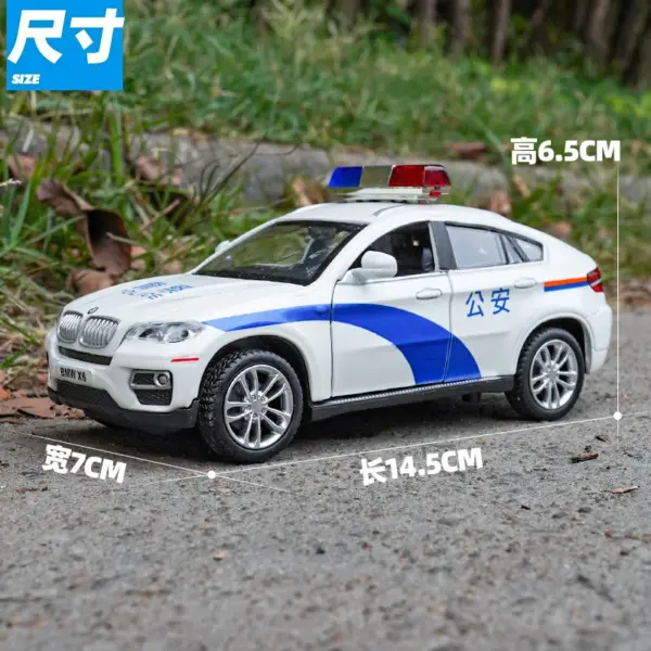 1:32 BMW X6 Police Car Diecast Model - Image 2