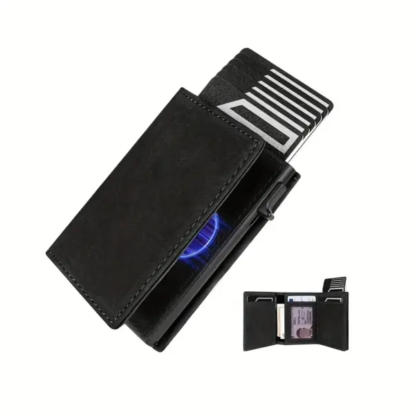 Slim RFID-Blocking Wallet with Coin Slot for Men - Image 7