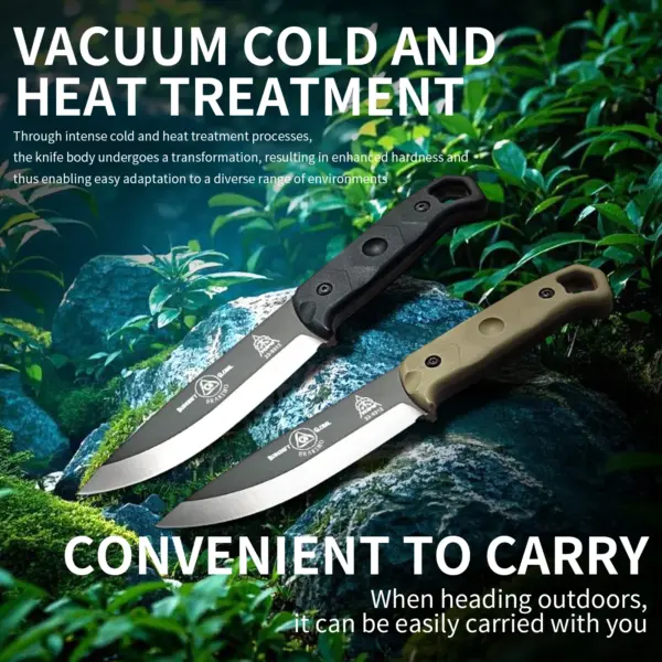 High Carbon Stainless Steel Outdoor Survival Knife - Image 4