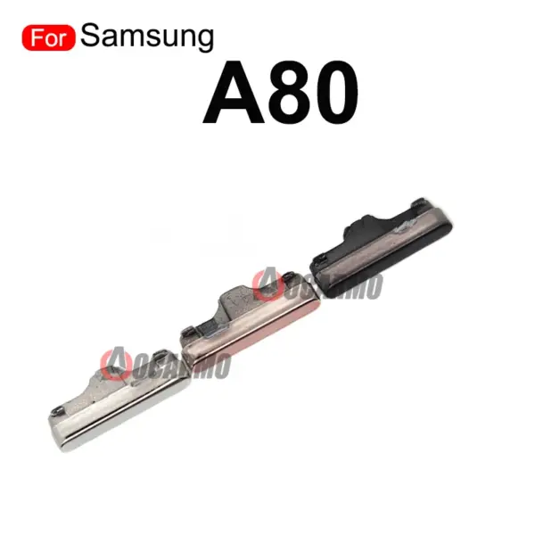 Black Gold Silver Side Buttons for Samsung A80 - Image 3
