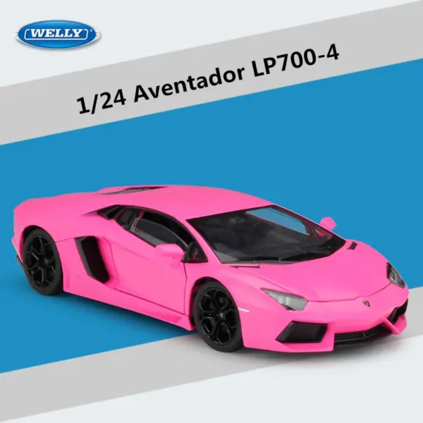 WELLY 1:24 Lamborghini Aventador Diecast Model - Image 13