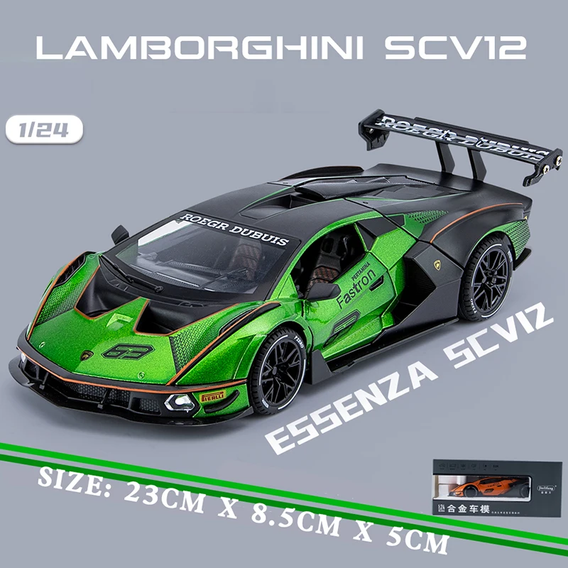 Green Lamborghini Essenza SCV12 Die-Cast Model 1:24 9 Green Lamborghini Essenza SCV12 Die-Cast Model 1:24 - Image 9