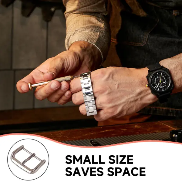 Universal Stainless Steel Watch Strap Buckle - Image 4