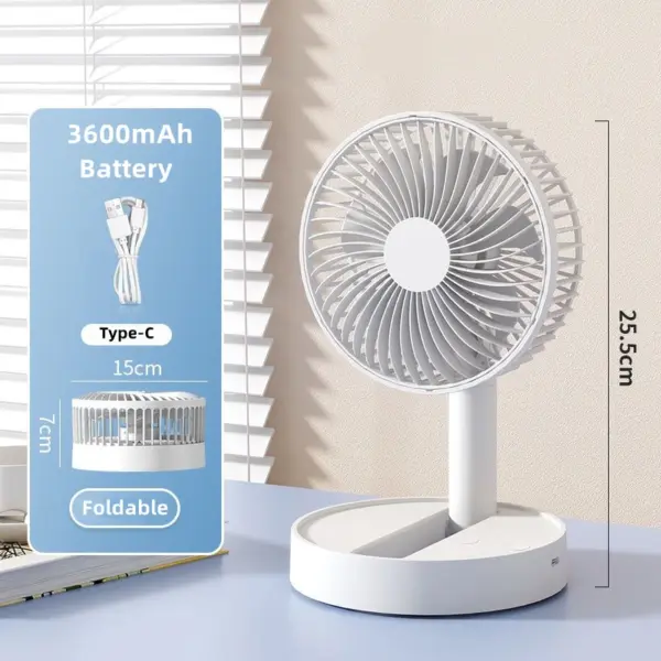 USB Foldable Fan with 4 Speed & Timer F28 - Image 7