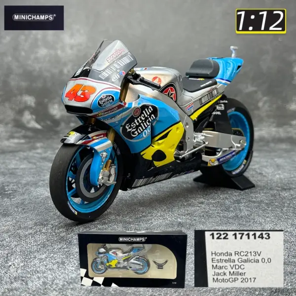 1/12 YZR-M1 RC213V Ducati GP11 Diecast Motorcycle - Image 9