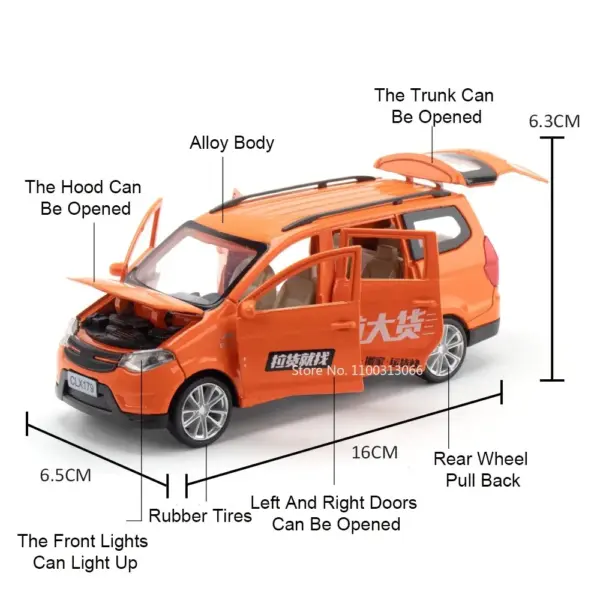 1:32 WULING Van Truck Model Alloy Toy for Collectors - Image 2