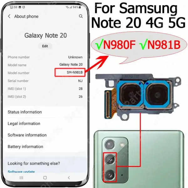 Samsung Galaxy Note20 Ultra Rear Camera Module - Image 3