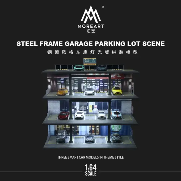 TimeMicro/MoreArt 1:64 Steel Frame Garage Scene - Image 3
