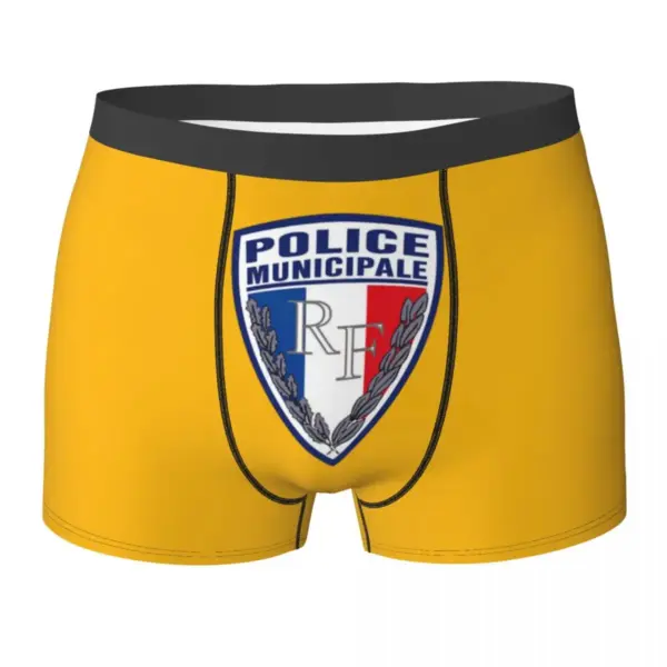 French Police Insignia Boxer Shorts for Men - Image 14