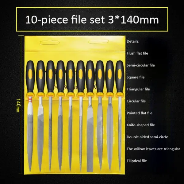 10pcs High Carbon Steel Needle File Set for Jewelry and Woodworking - Image 4