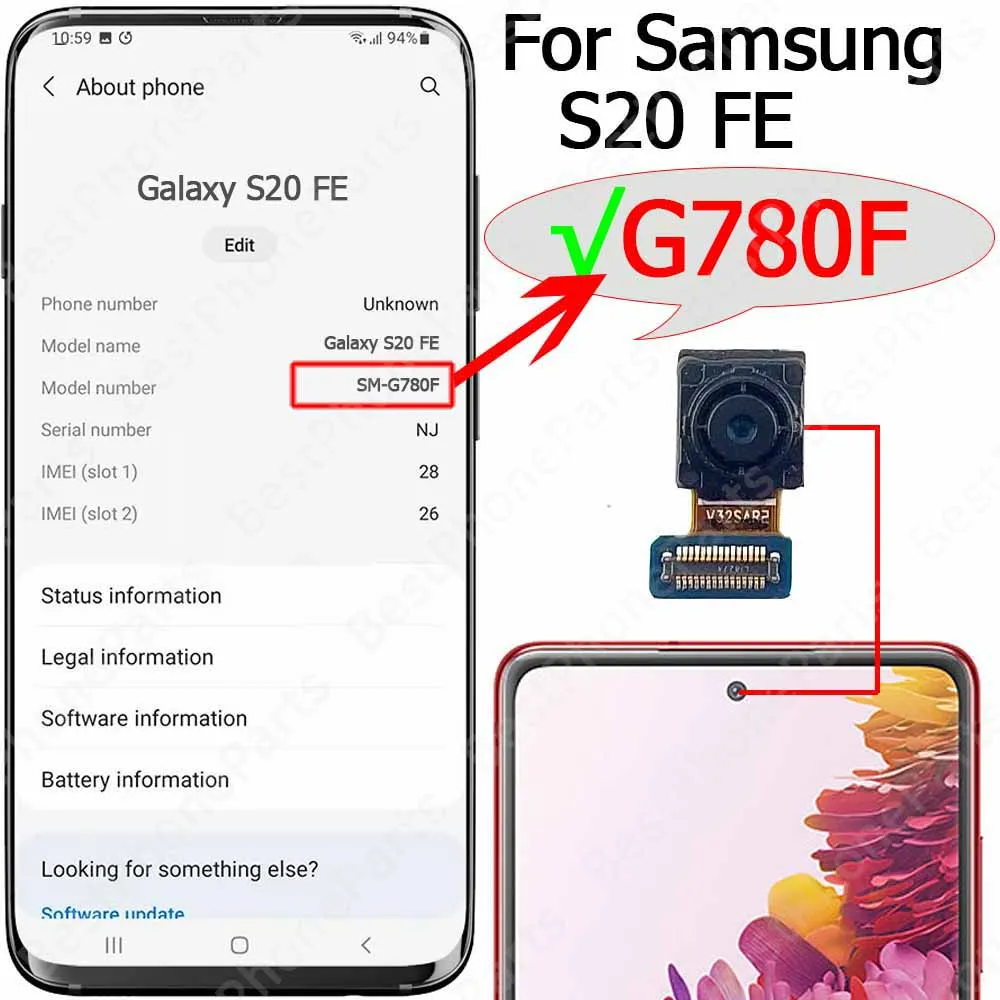 Original Front Camera Module for Samsung Galaxy S20 Series 10 Original Front Camera Module for Samsung Galaxy S20 Series - Image 10