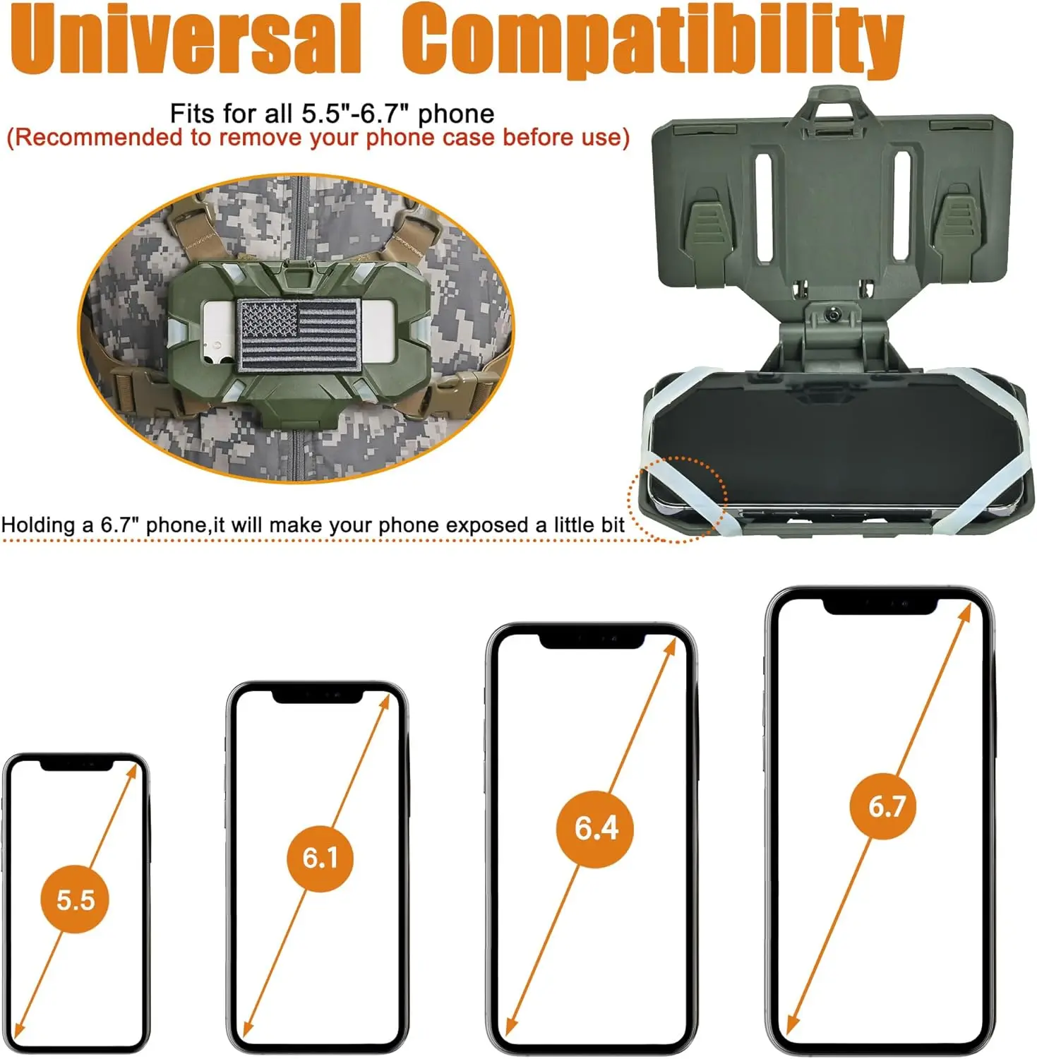 Tactical MOLLE Phone Holder for Vests 4 Tactical MOLLE Phone Holder for Vests - Image 4