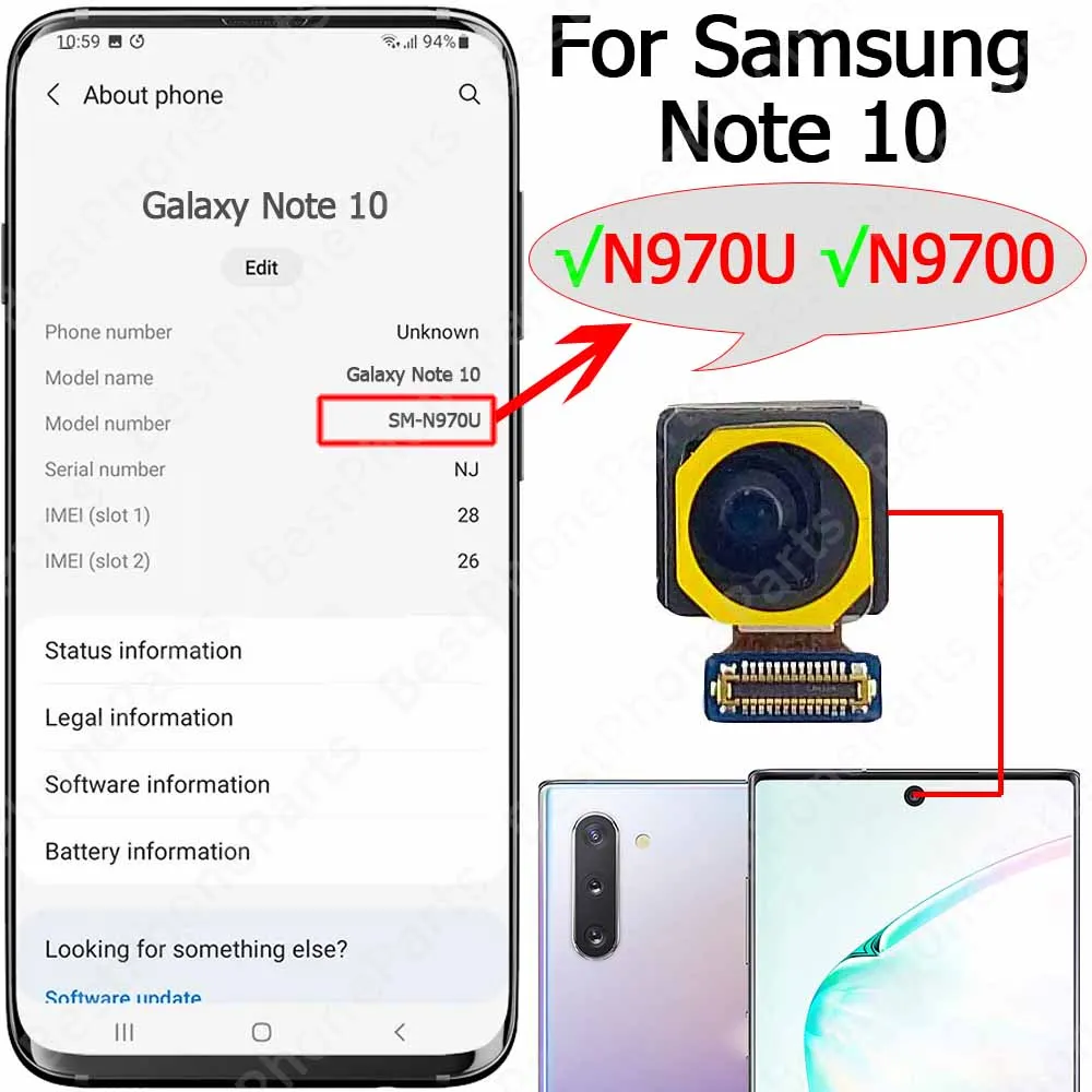 Samsung Galaxy Note 10+ Front Selfie Camera Module 10 Samsung Galaxy Note 10+ Front Selfie Camera Module - Image 10