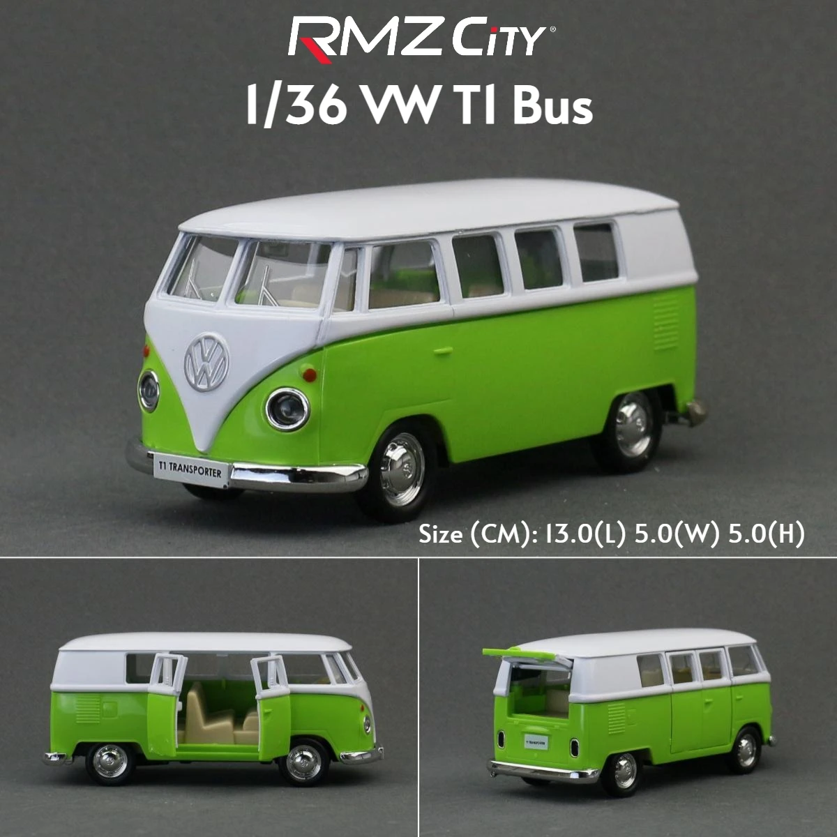 1/36 VW T1 Transporter Samba Bus Diecast Model 12 1/36 VW T1 Transporter Samba Bus Diecast Model - Image 12