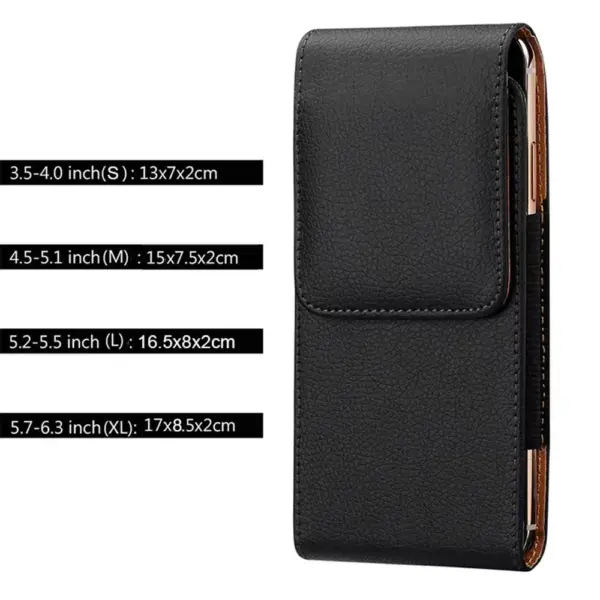 Universal Leather Phone Pouch for 3.5-6.3 inches Devices - Image 8