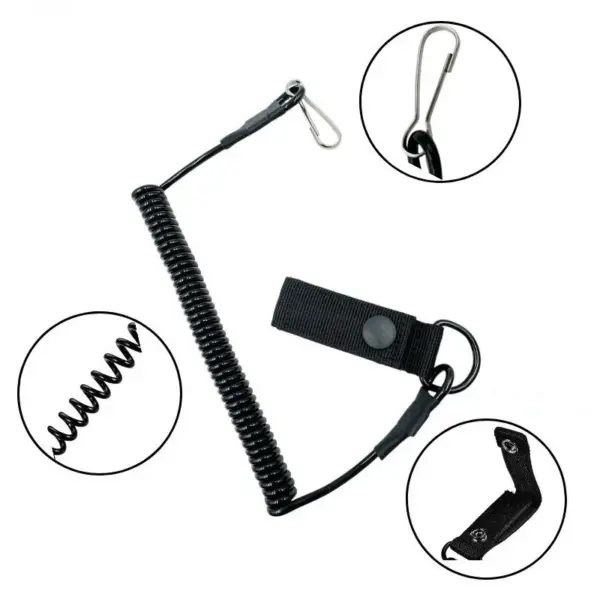 Elastic Tactical Lanyard for Keys and Flashlights - Image 3