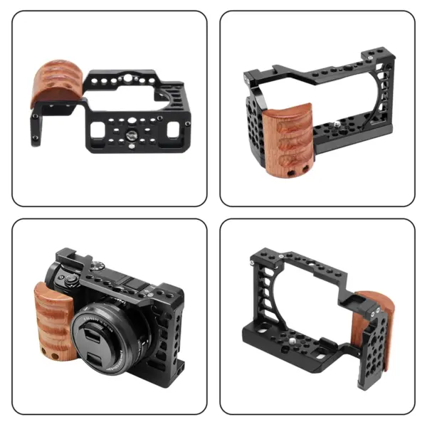 PULUZ Wood Handle Camera Cage for Sony A6000 - Image 6