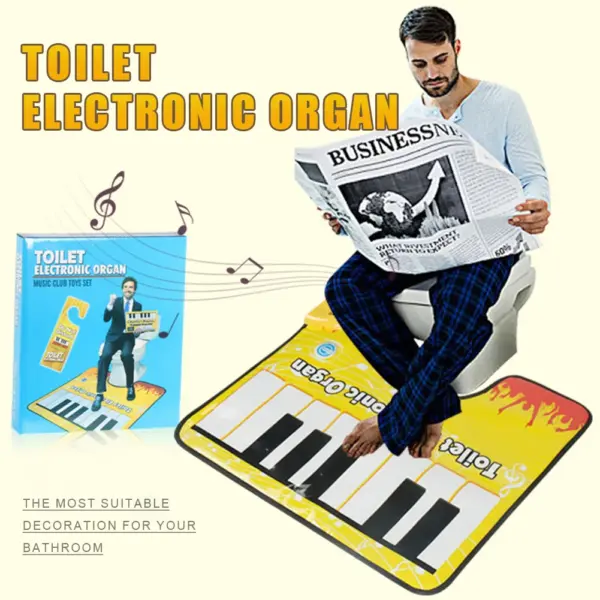 Toilet Piano Mat Fun Bathroom Music Rug - Image 2