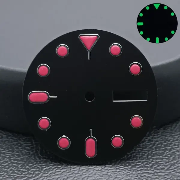 28.5mm Green/Black Dual Calendar Watch Dial for NH36 - Image 10