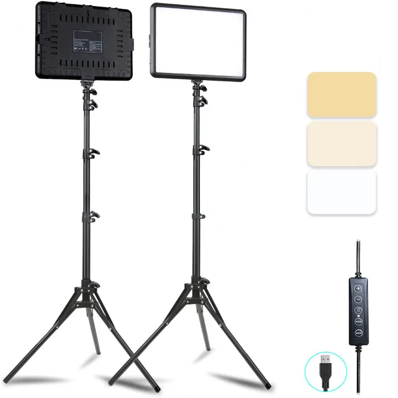 8/12 Inch LED Video Light Panel Kit with Tripod 6 8/12 Inch LED Video Light Panel Kit with Tripod - Image 6