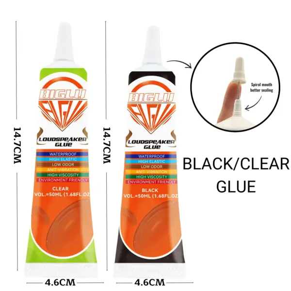 Black / Clear Loudspeaker Repair Glue for Speakers - Image 2