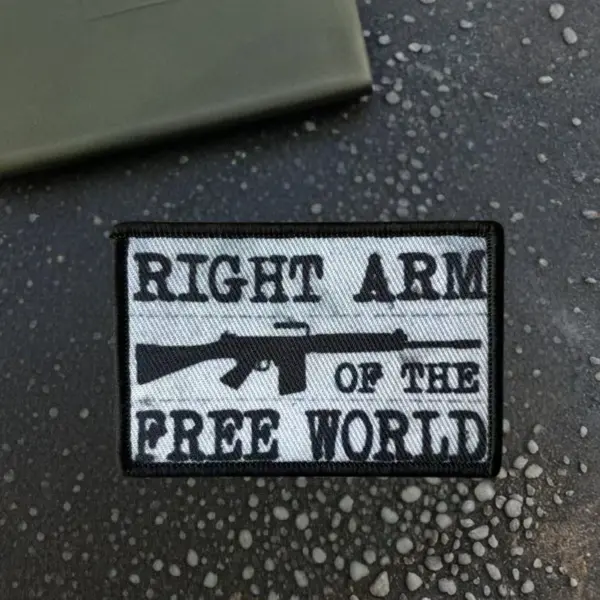 RIGHT ARM Gun Tactical Patch for Clothing and Bags - Image 4