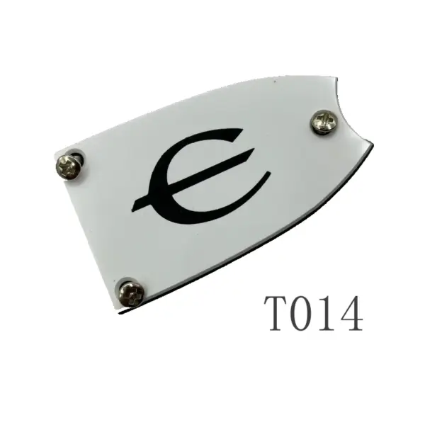 Korean Made Epiphone LP Trussrod Cover Black White - Image 3