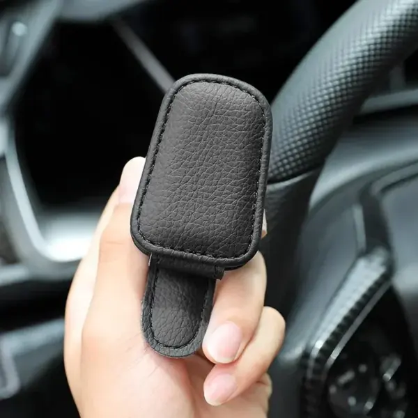 Magnetic Leather Sunglasses Holder Clip - Image 4