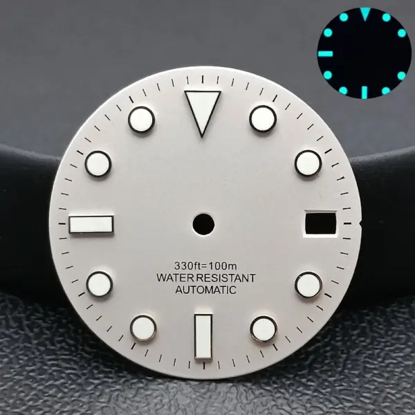 NH34/NH35 Caliber Watch Dial with Blue-Green Luminous Finish - Image 14