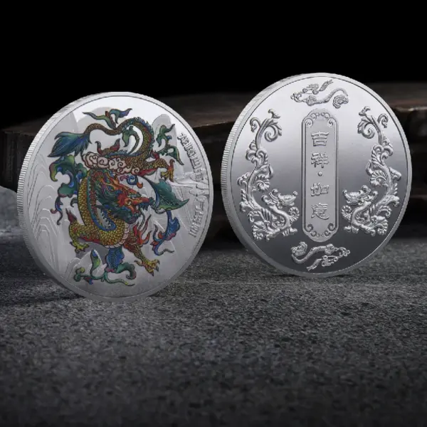 2024 Chinese Dragon Lucky Coin Gold Plated Collectible - Image 9