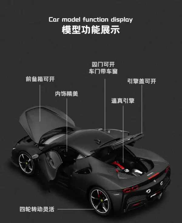 1:24 Ferrari F50 Diecast Model for Collectors - Image 3