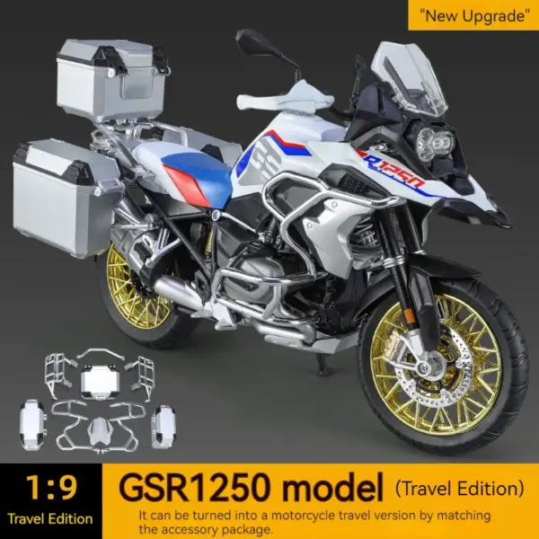 BMW R1250 GS Adventure Alloy Diecast Motorcycle Model - Image 8