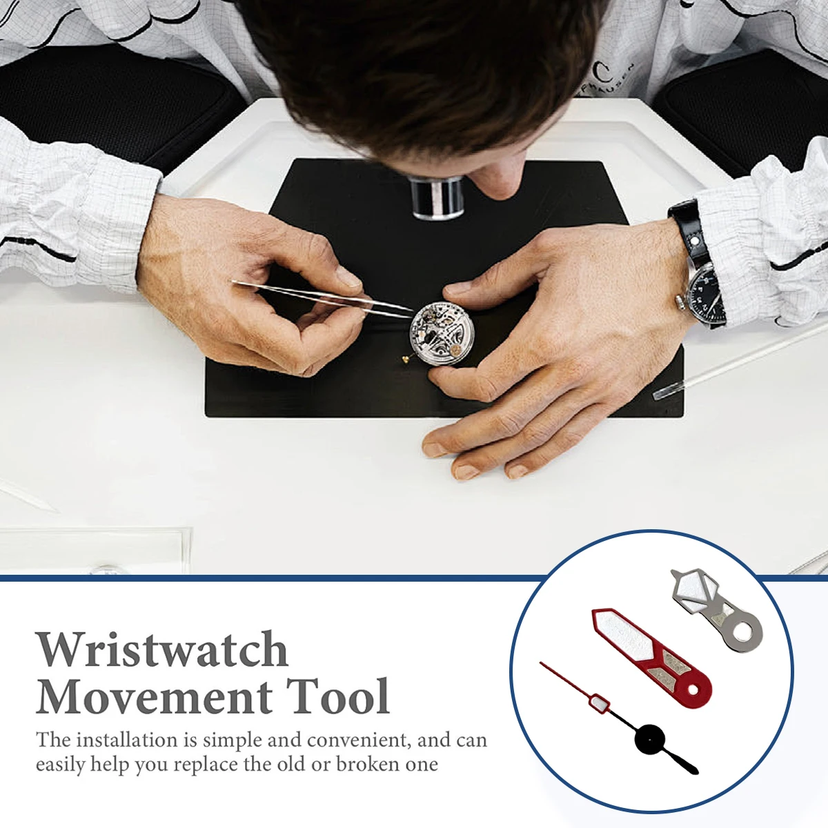 Red Silver Needle Luminous Watch Hands for NH35 2 Red Silver Needle Luminous Watch Hands for NH35 - Image 2