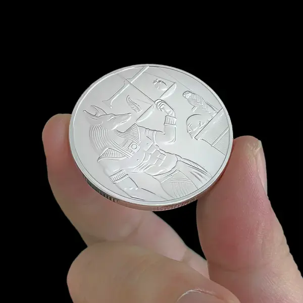 Ancient Egypt Anubis Coin with Pyramid Pattern - Image 4