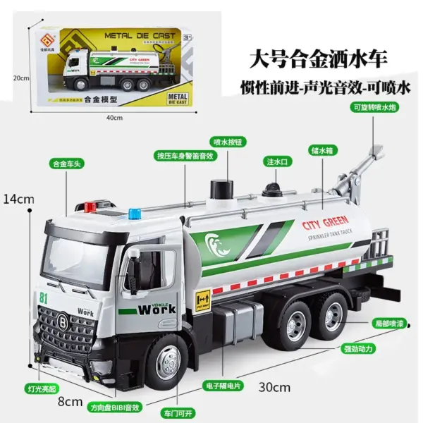 Water Spray Fire Engine Model Toy for Kids - Image 13